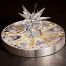 Cook Islands MORAVIAN STAR $100 Silver coin 2015 Gold plated Antique Finish Effect Big Crystal 1 Kilo